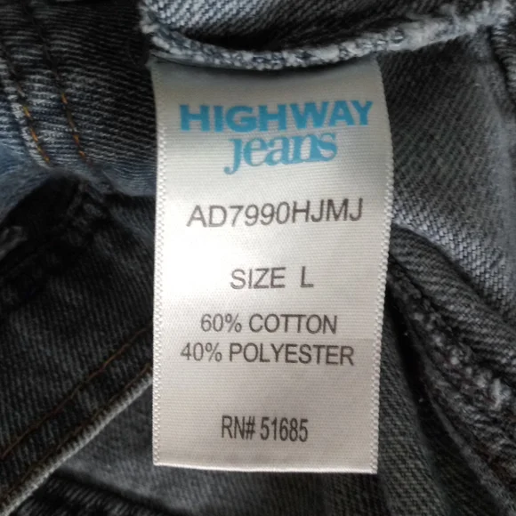 Highway Jeans Distressed Denim Jacket Size L - Picture 9 of 11